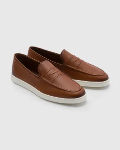 Peebles - Calfskin Loafer with Antique Finish
