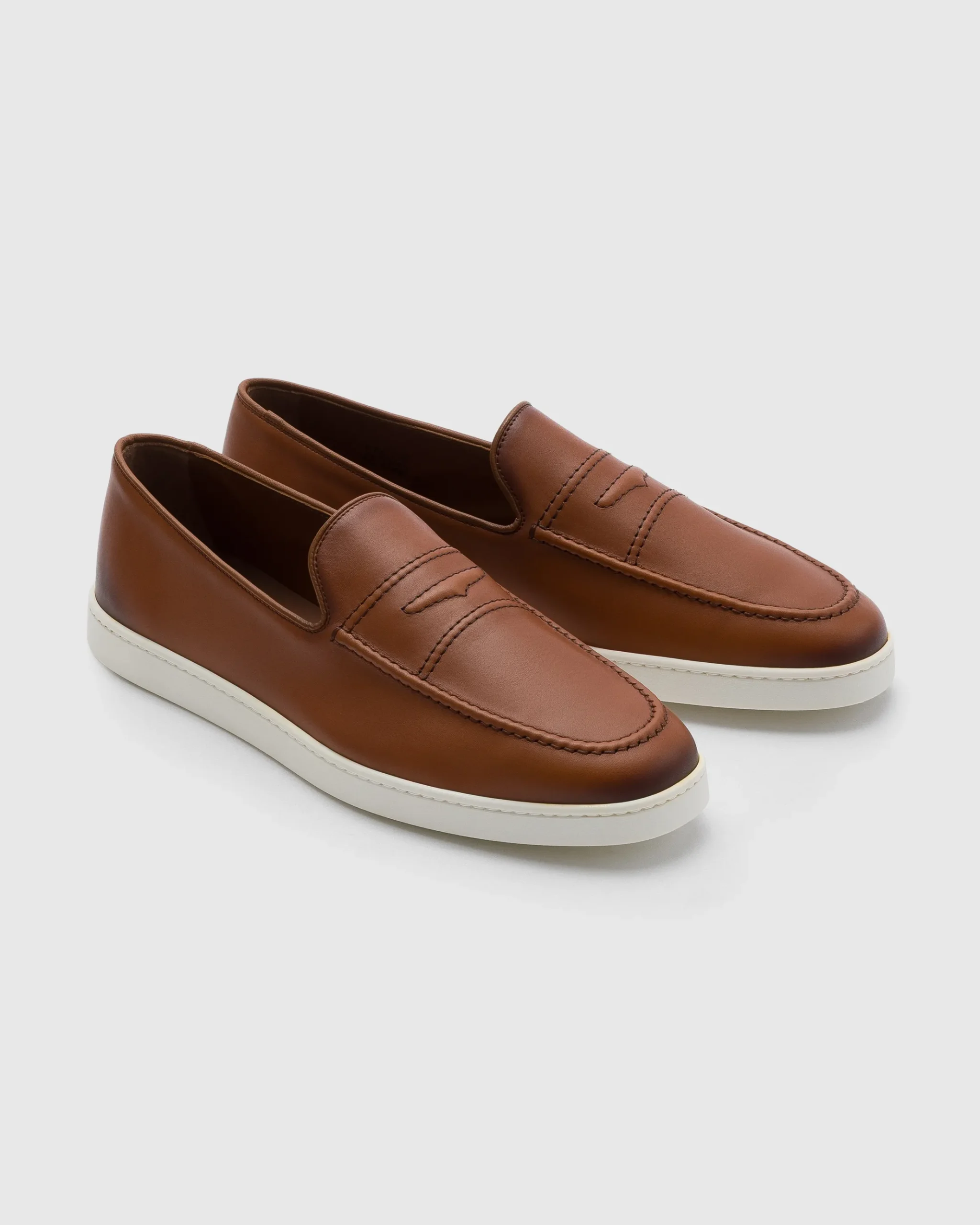 Peebles - Calfskin Loafer with Antique Finish