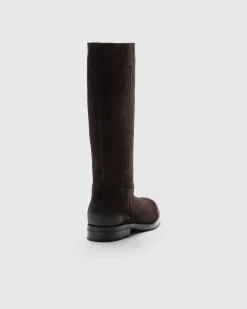 Penny - Suede Boot with Antique Finish