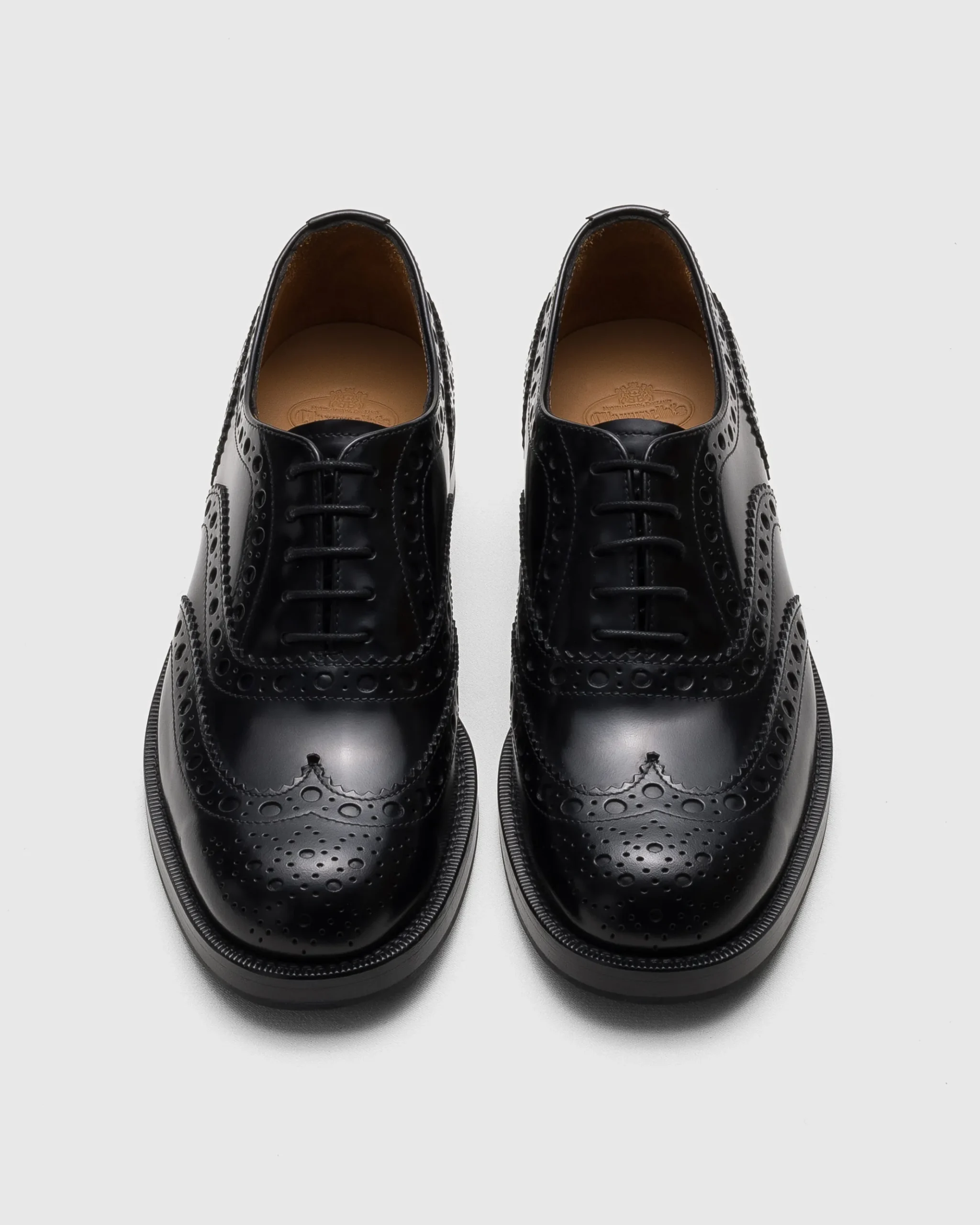 Pilar - Polished Fumé Leather Oxford Brogue