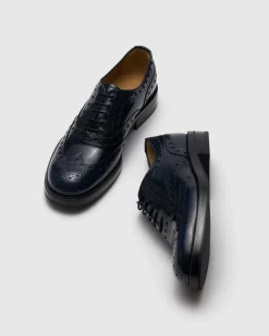 Pilar - Polished Fumé Leather Oxford Brogue