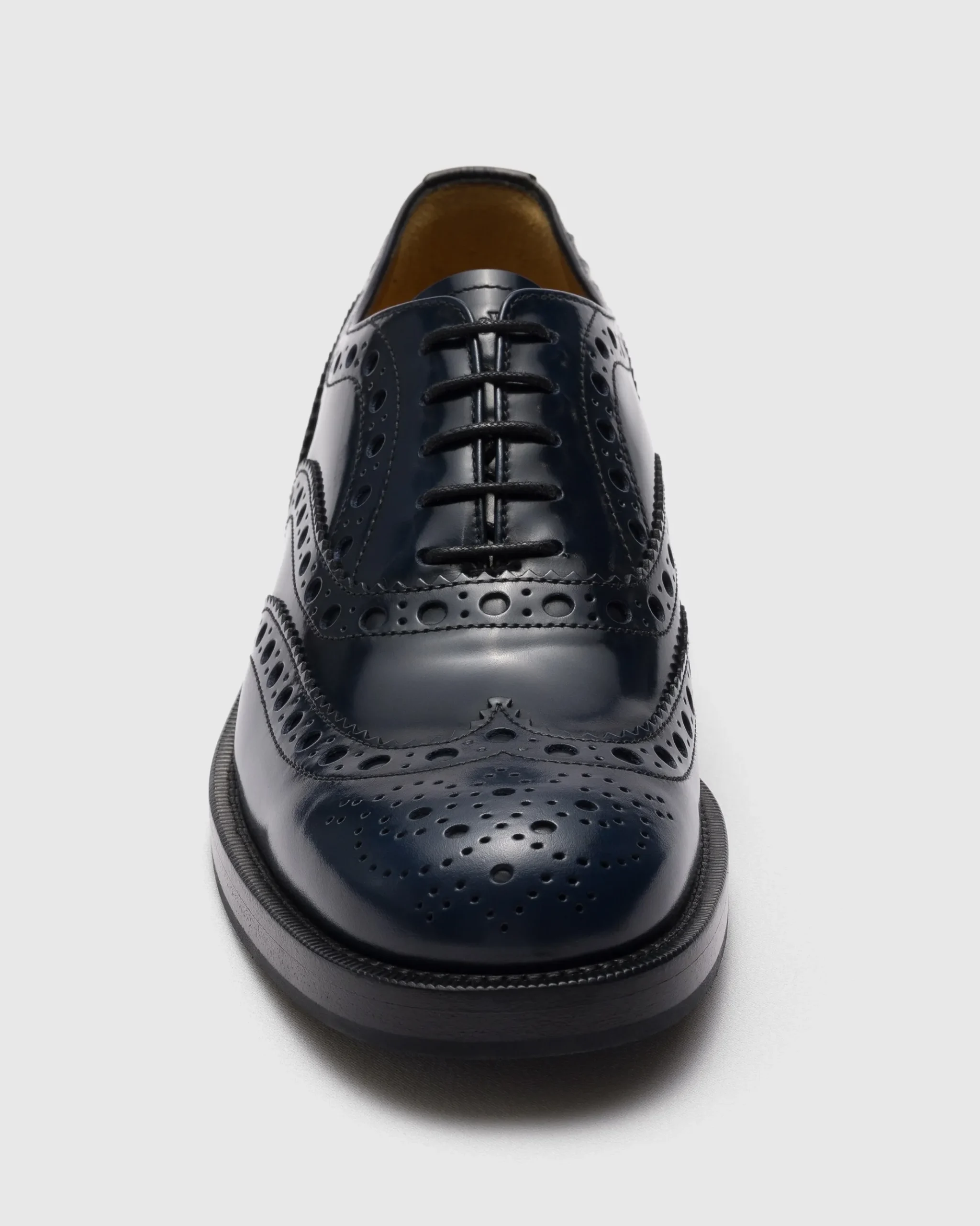 Pilar - Polished Fumé Leather Oxford Brogue