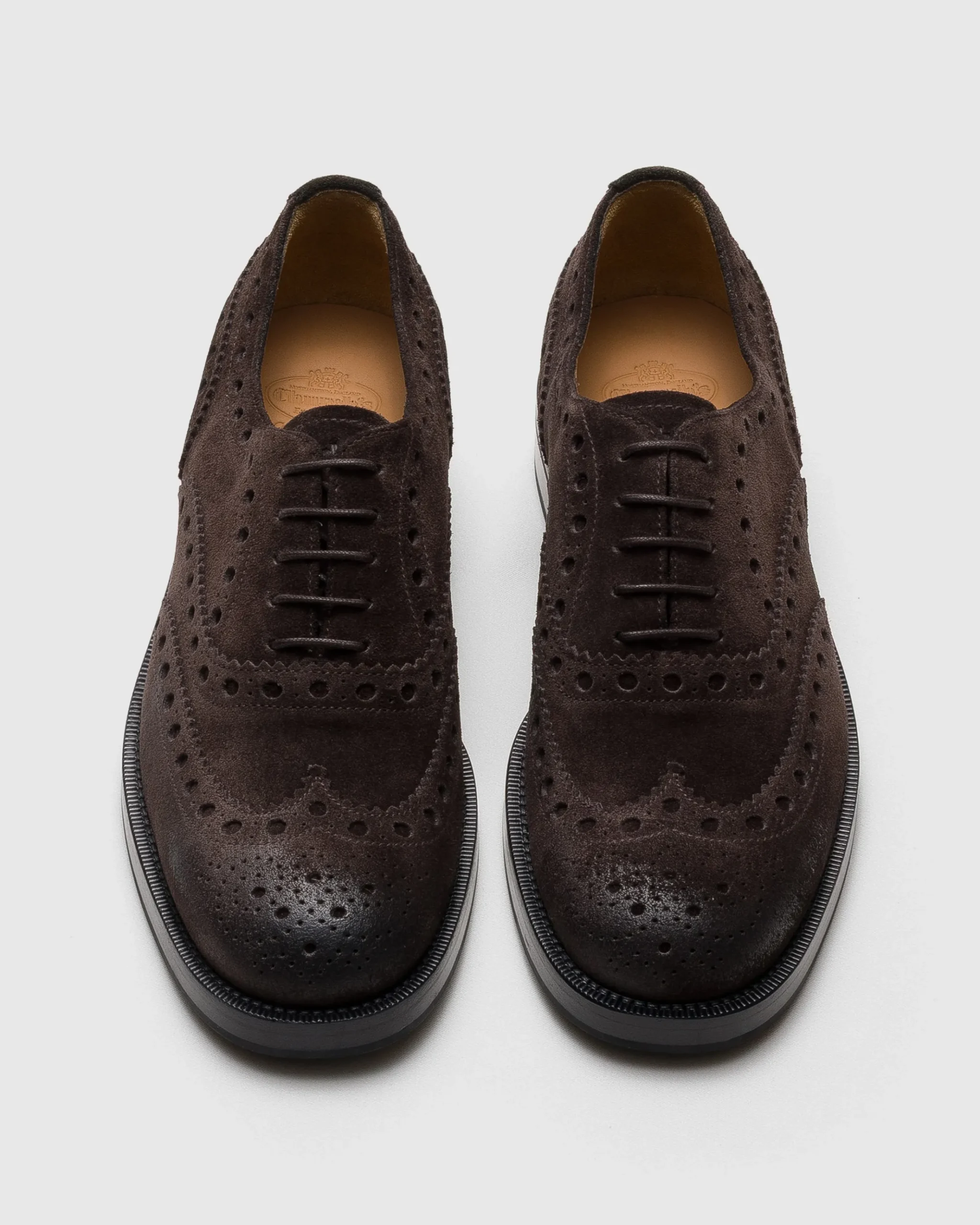 Pilar - Suede Oxford Brogue with Antique Finish