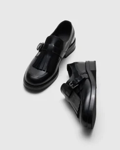 Piper - Polished Fumé Leather Lace-up Monk Strap