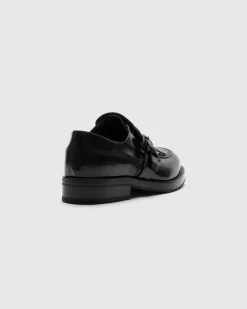 Piper - Polished Fumé Leather Lace-up Monk Strap