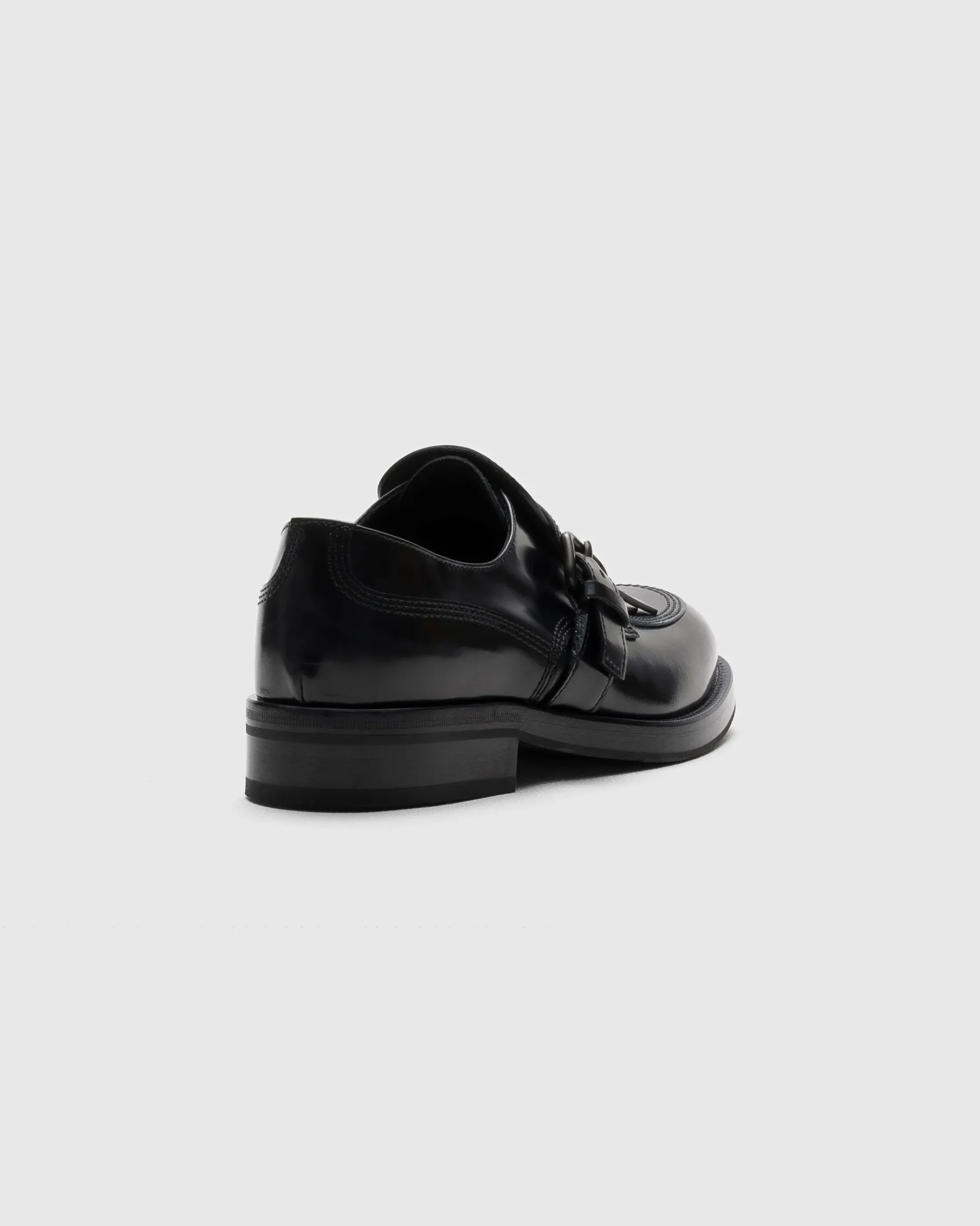 Piper - Polished Fumé Leather Lace-up Monk Strap