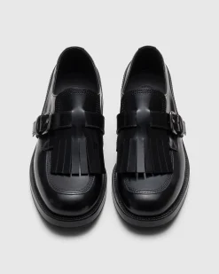 Piper - Polished Fumé Leather Lace-up Monk Strap
