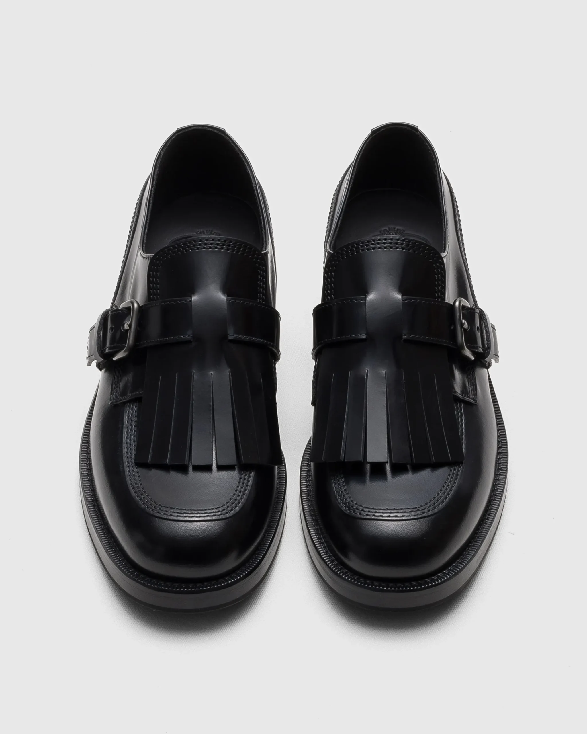 Piper - Polished Fumé Leather Lace-up Monk Strap