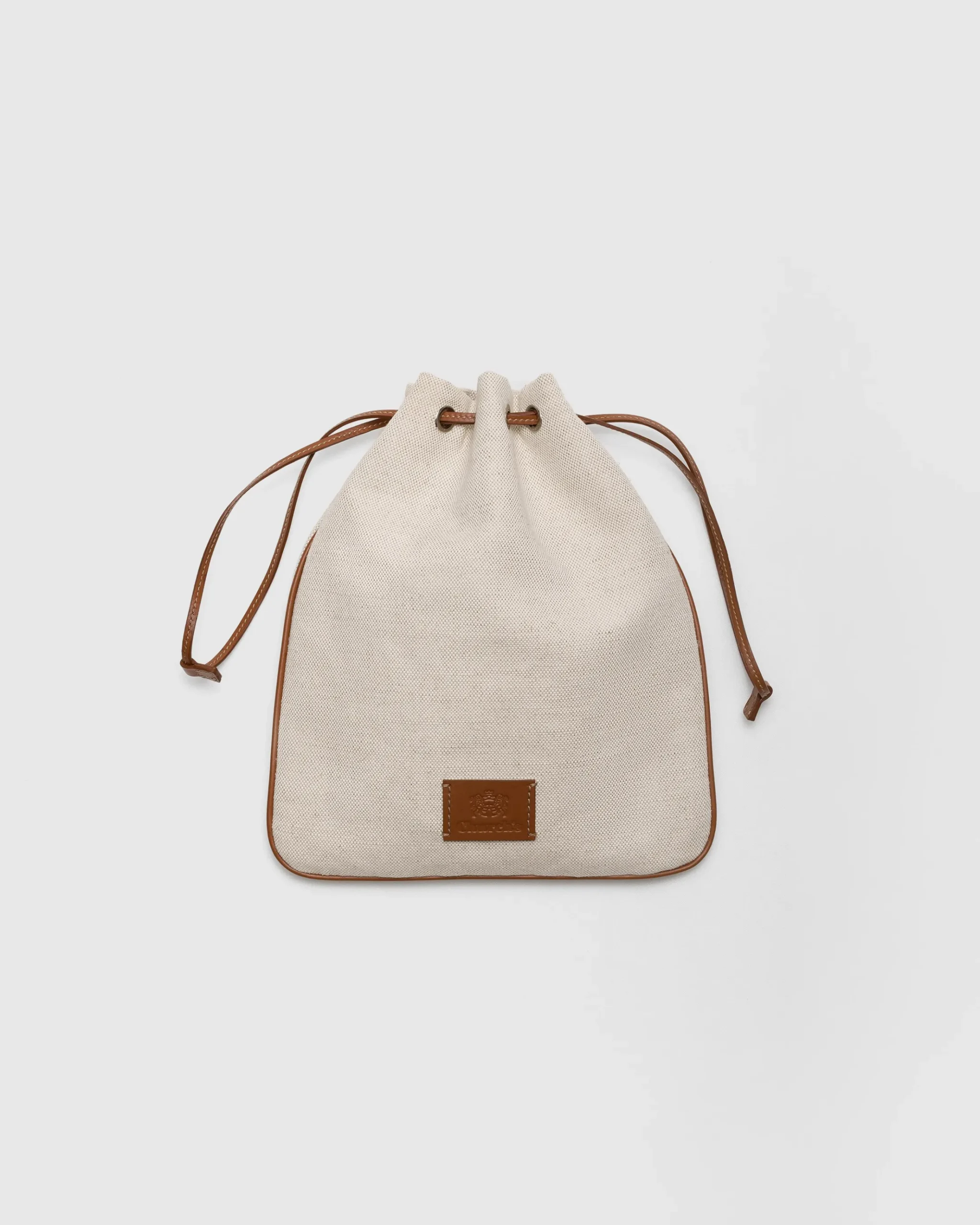 Pouch - Linen Blend and Leather Pouch