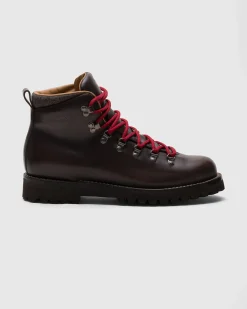 Poulton - Fumé Brushed Leather Lace-up Boot
