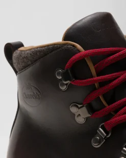 Poulton - Fumé Brushed Leather Lace-up Boot