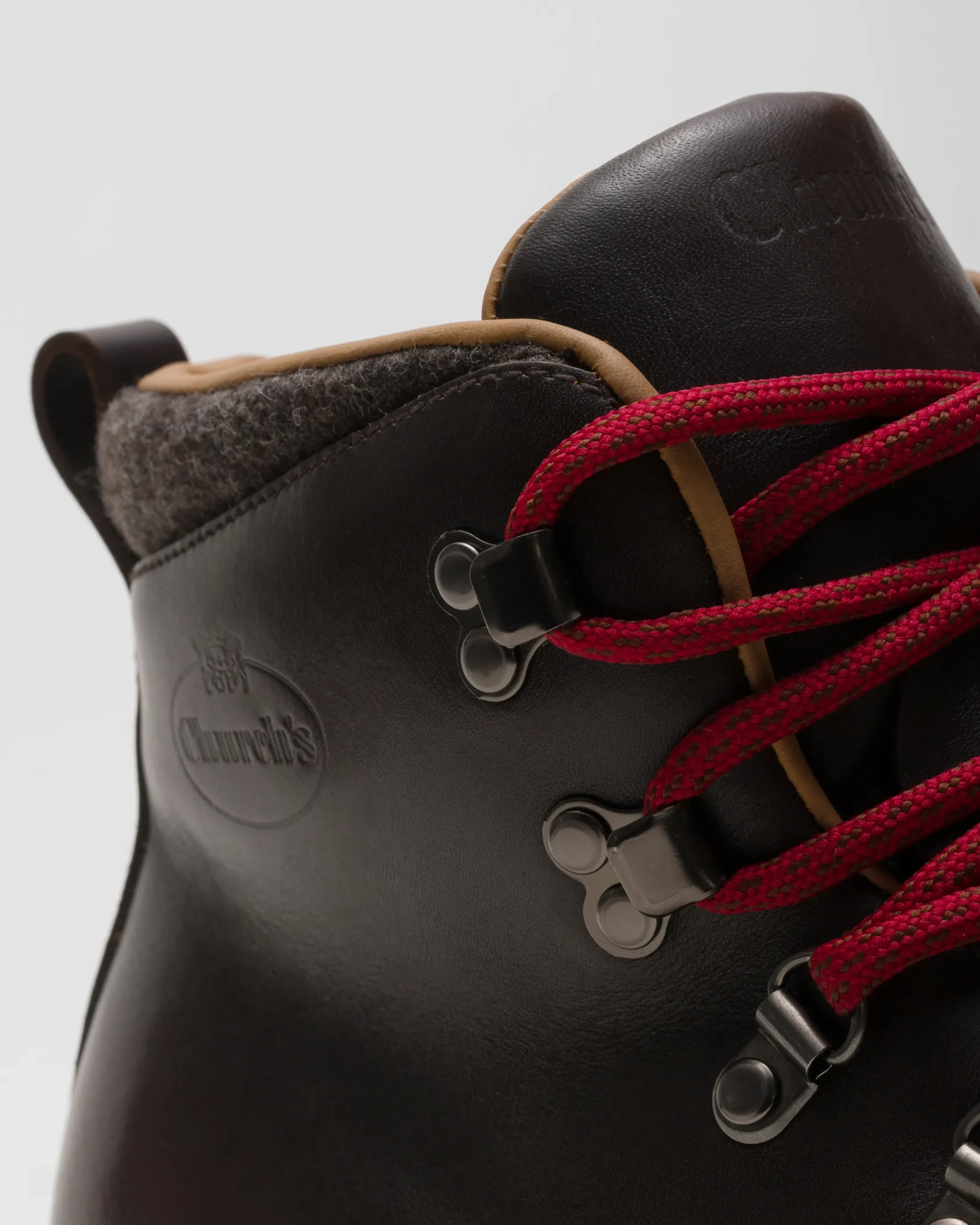 Poulton - Fumé Brushed Leather Lace-up Boot