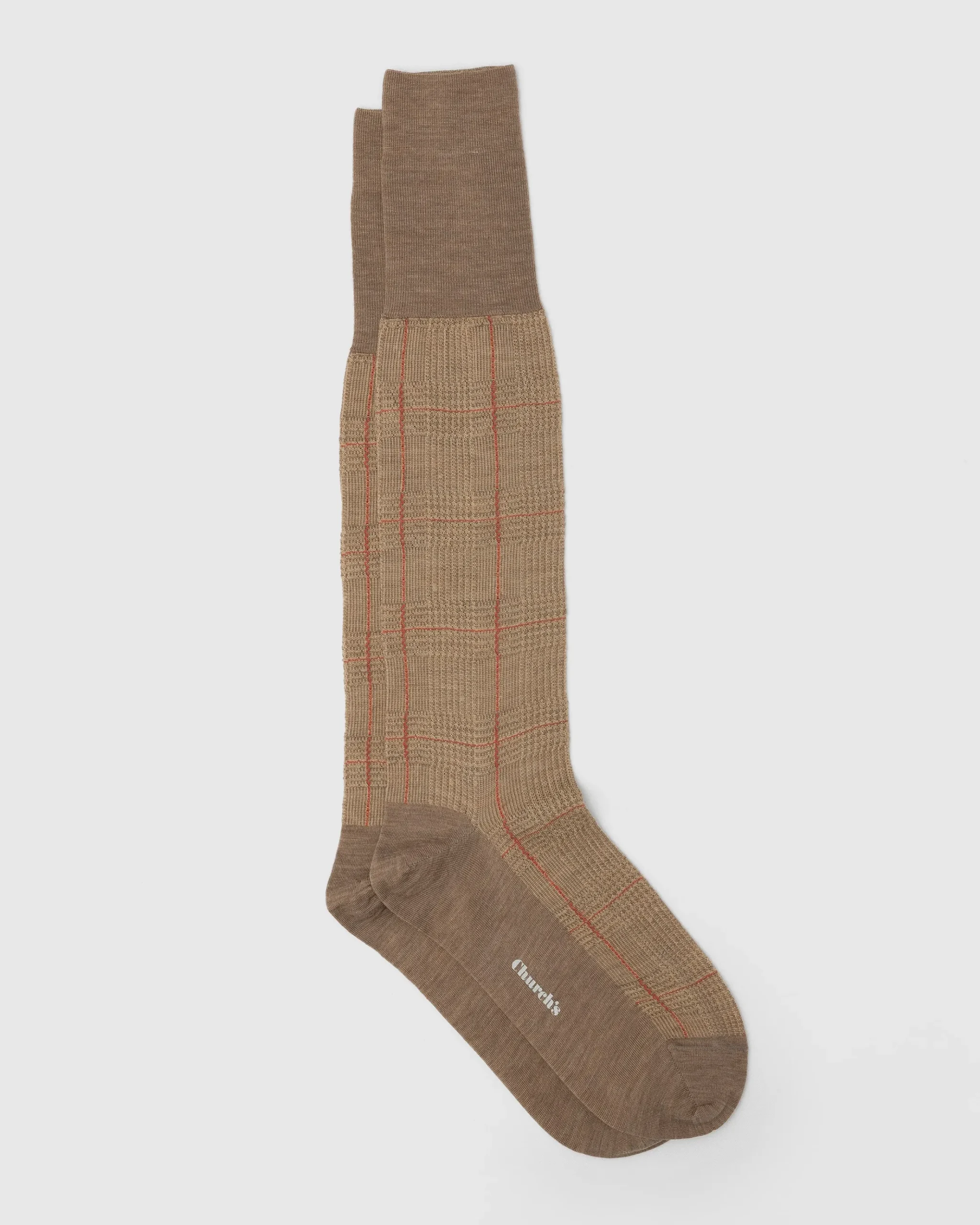 Prince of Wales Wool Long Socks - Prince of Wales Wool Long Socks