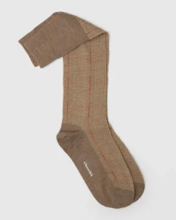 Prince of Wales Wool Long Socks - Prince of Wales Wool Long Socks