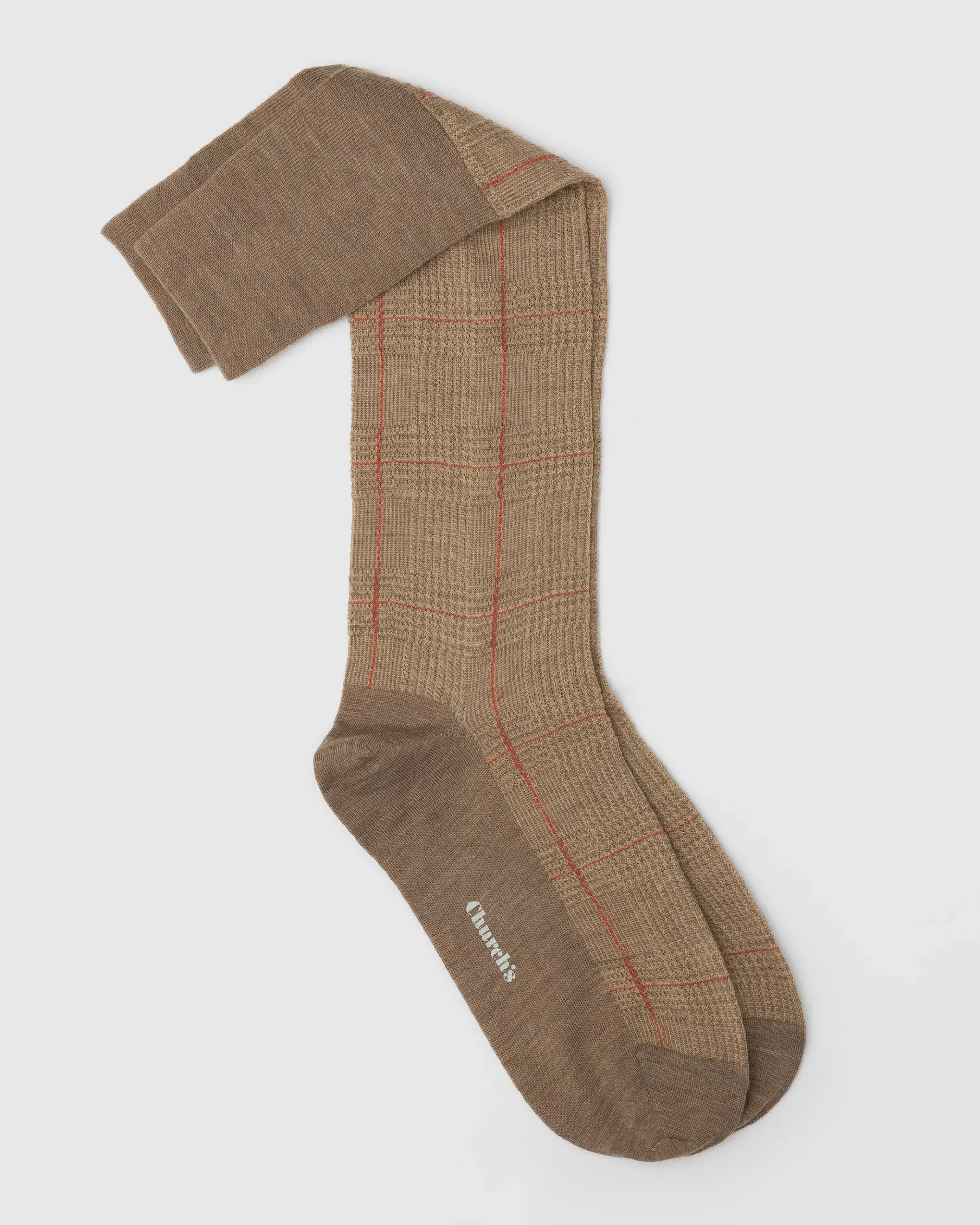 Prince of Wales Wool Long Socks - Prince of Wales Wool Long Socks