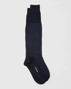 Prince of Wales Wool Long Socks - Prince of Wales Wool Long Socks