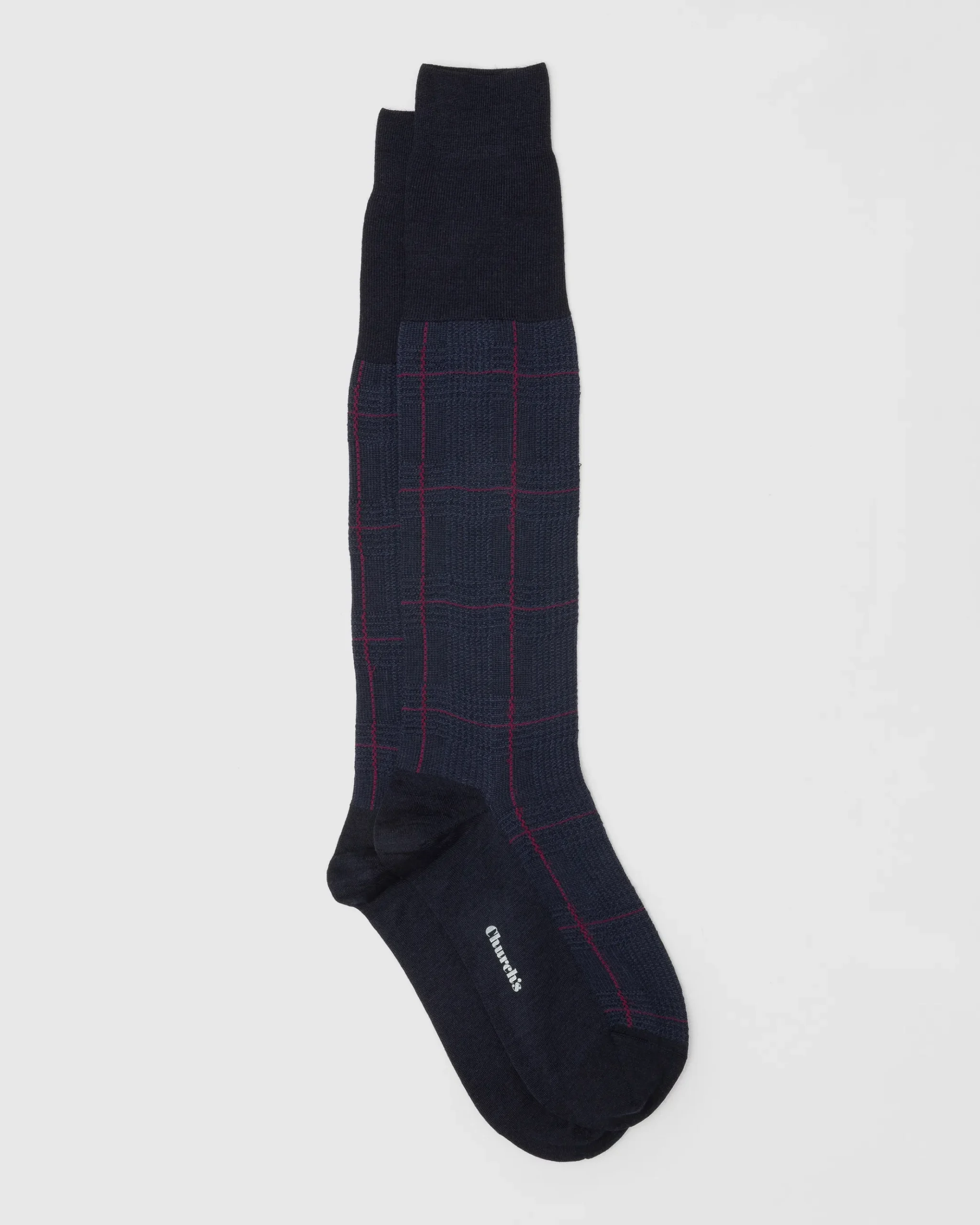 Prince of Wales Wool Long Socks - Prince of Wales Wool Long Socks