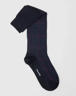Prince of Wales Wool Long Socks - Prince of Wales Wool Long Socks