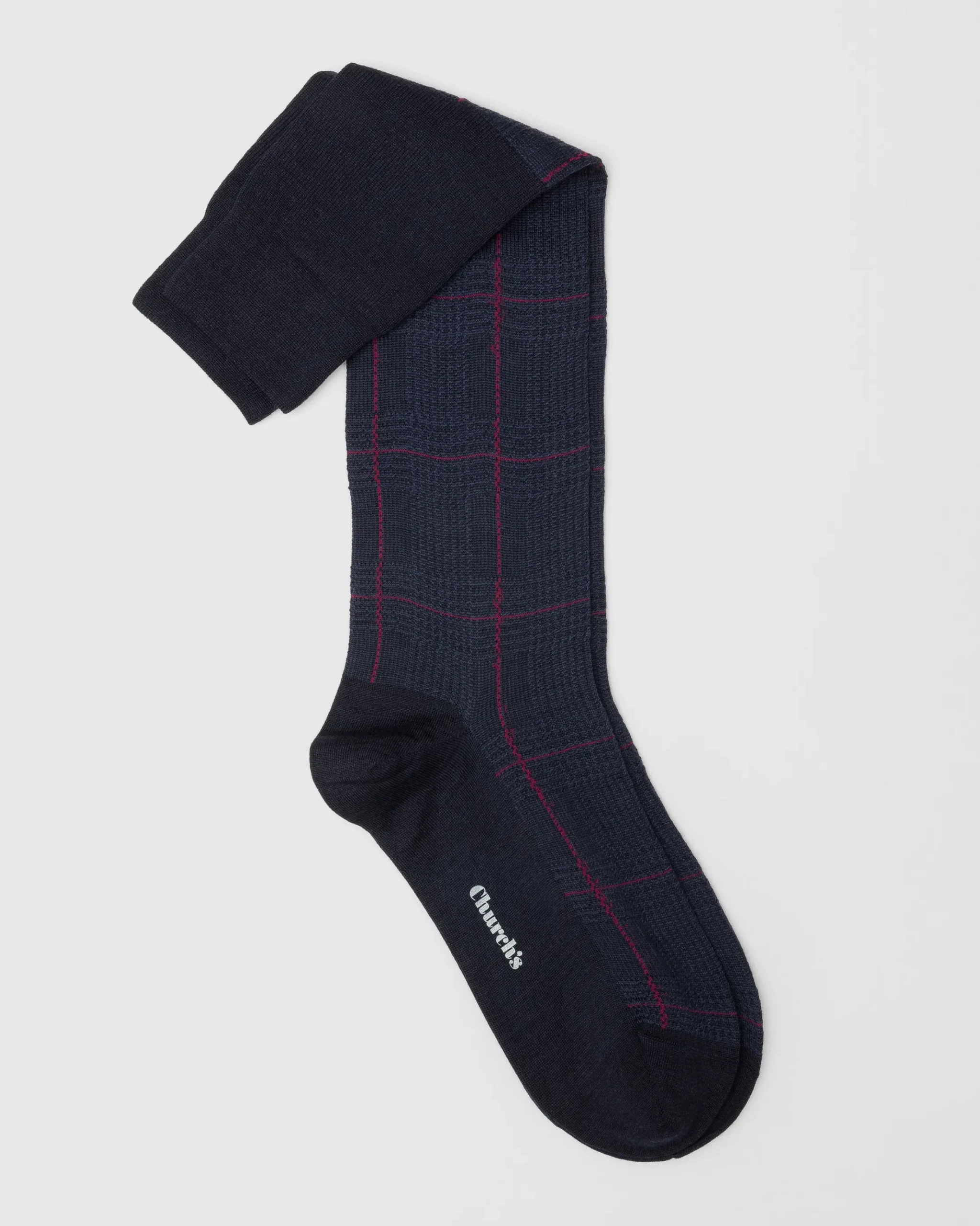 Prince of Wales Wool Long Socks - Prince of Wales Wool Long Socks