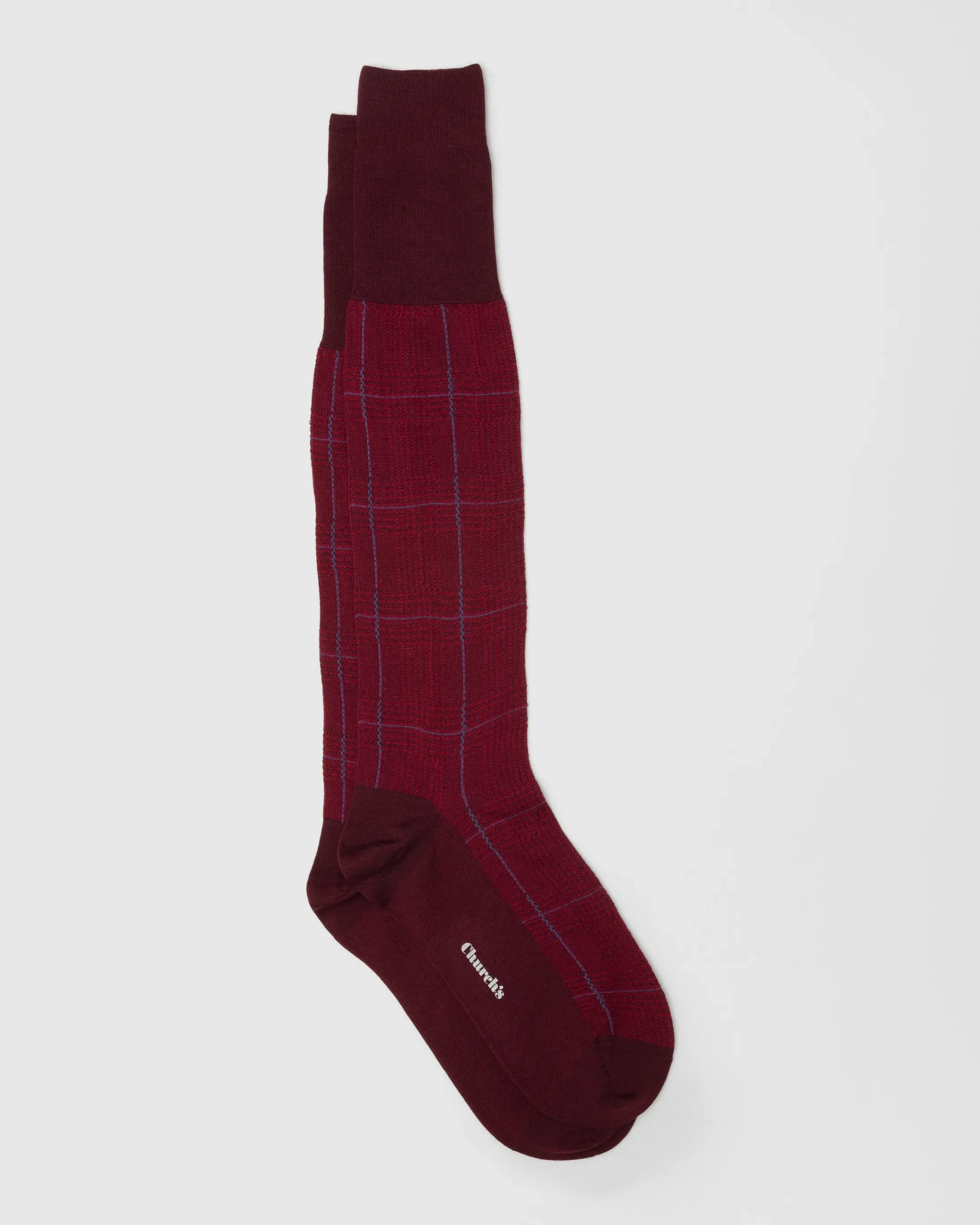 Prince of Wales Wool Long Socks - Prince of Wales Wool Long Socks