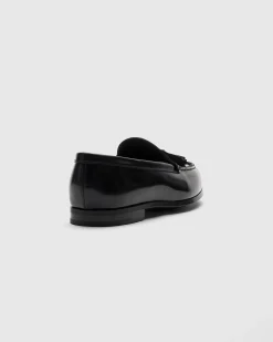 Priscilla - Polished Fumé Leather Loafer