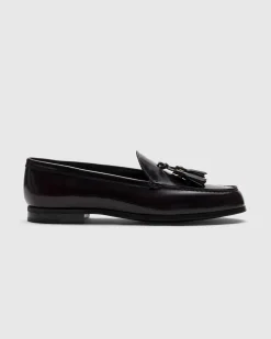Priscilla - Polished Fumé Leather Loafer