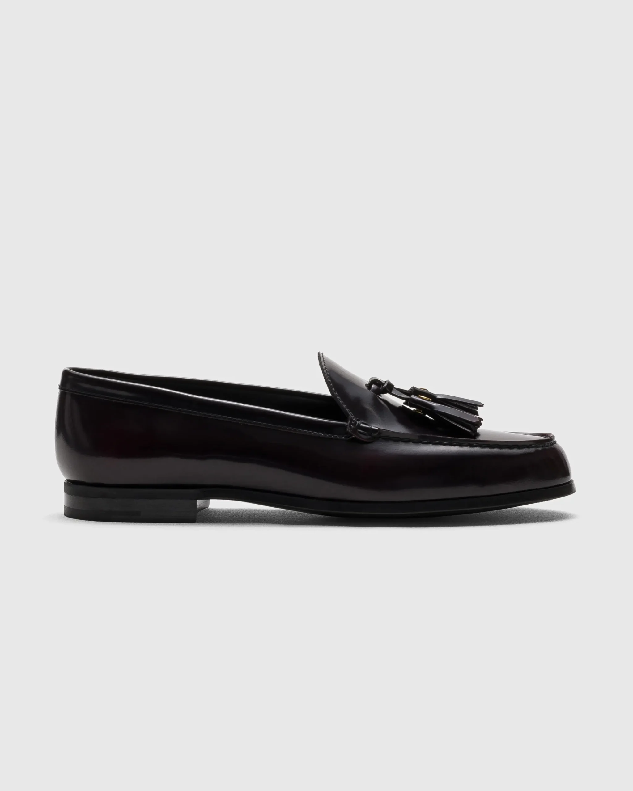 Priscilla - Polished Fumé Leather Loafer