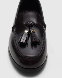 Priscilla - Polished Fumé Leather Loafer