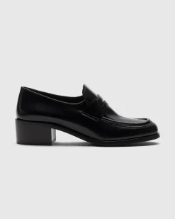 Prudence - Polished Fumé Leather Loafer