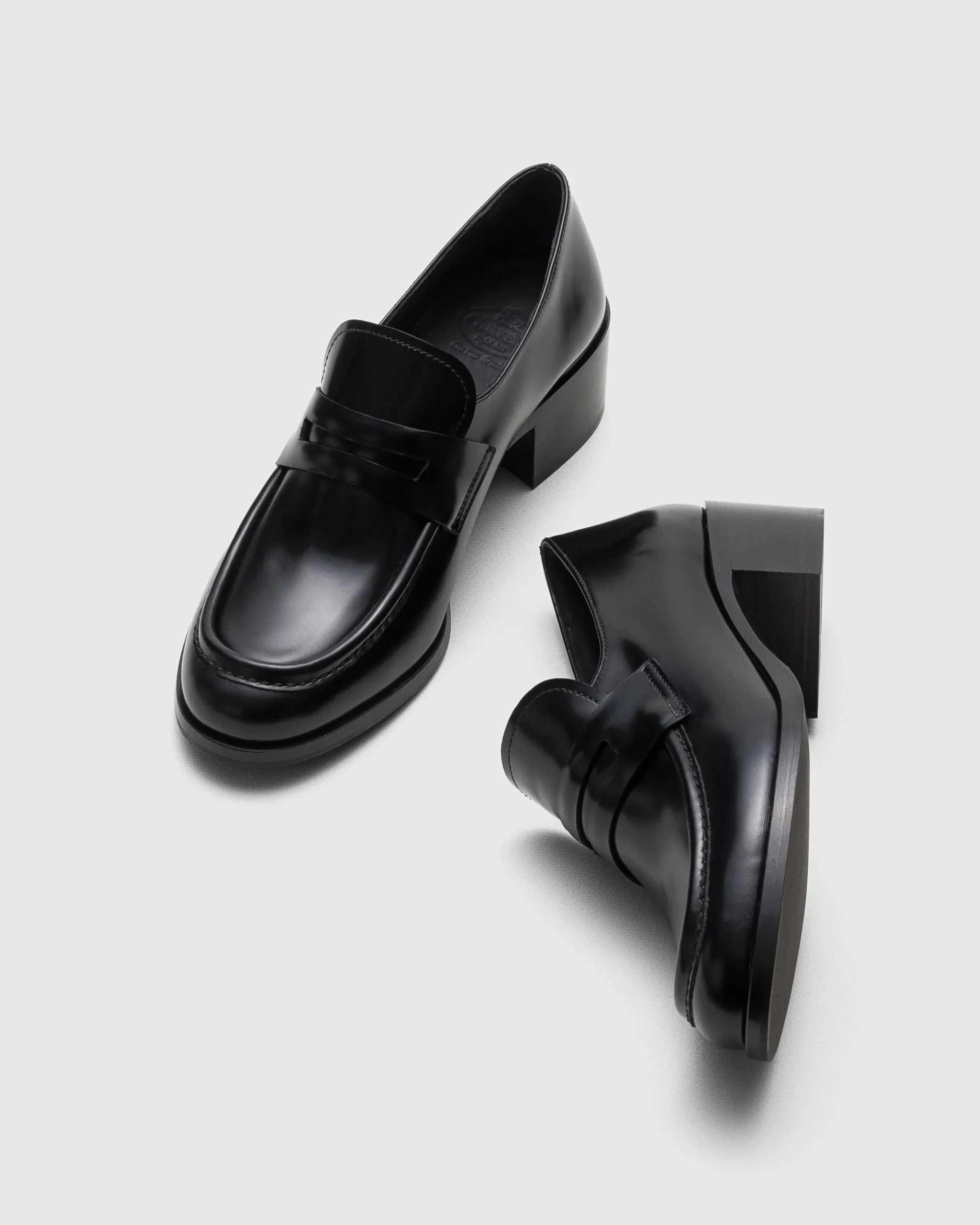 Prudence - Polished Fumé Leather Loafer