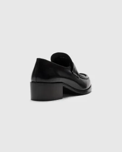 Prudence - Polished Fumé Leather Loafer