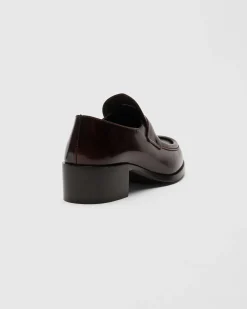 Prudence - Polished Fumé Leather Loafer