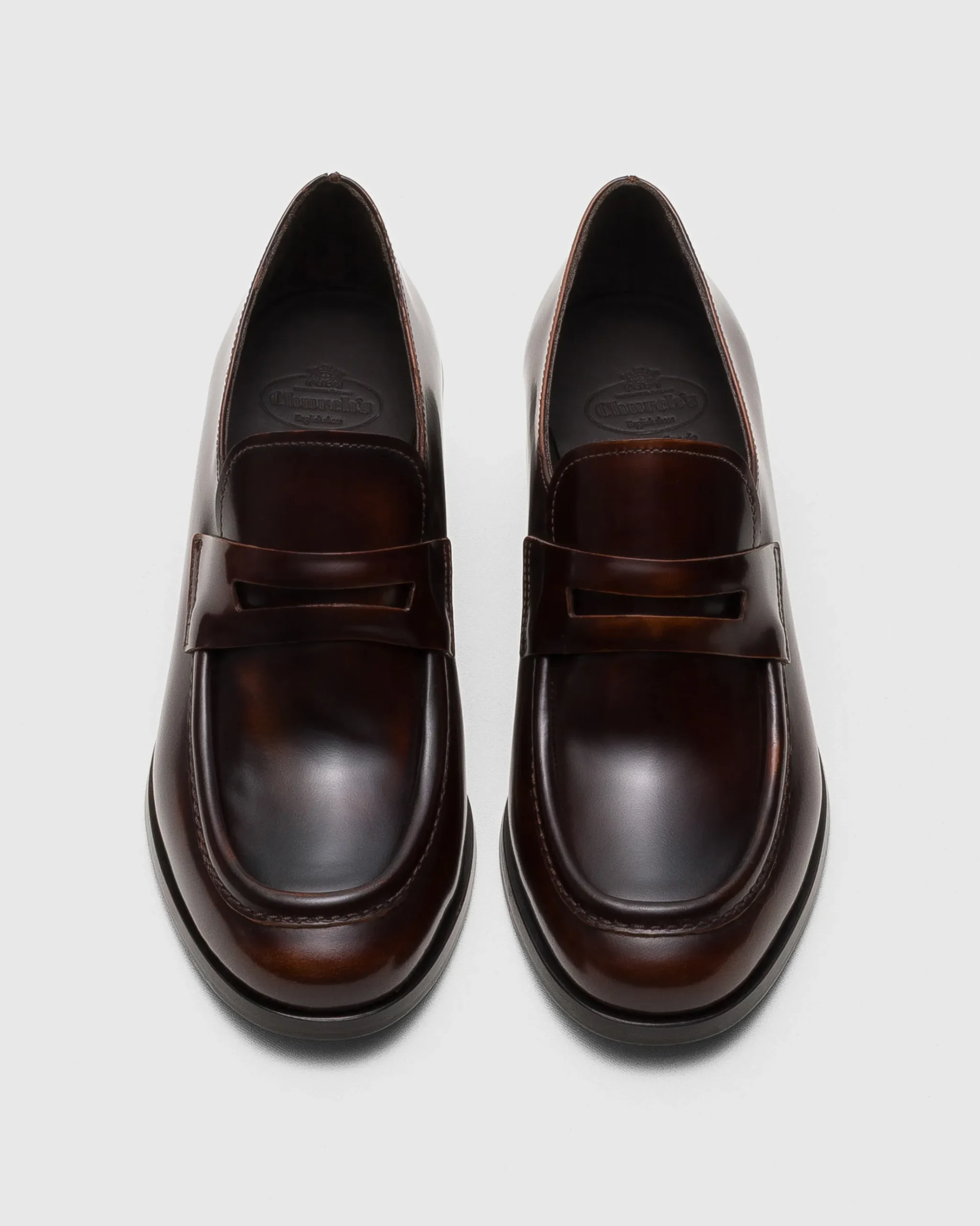 Prudence - Polished Fumé Leather Loafer