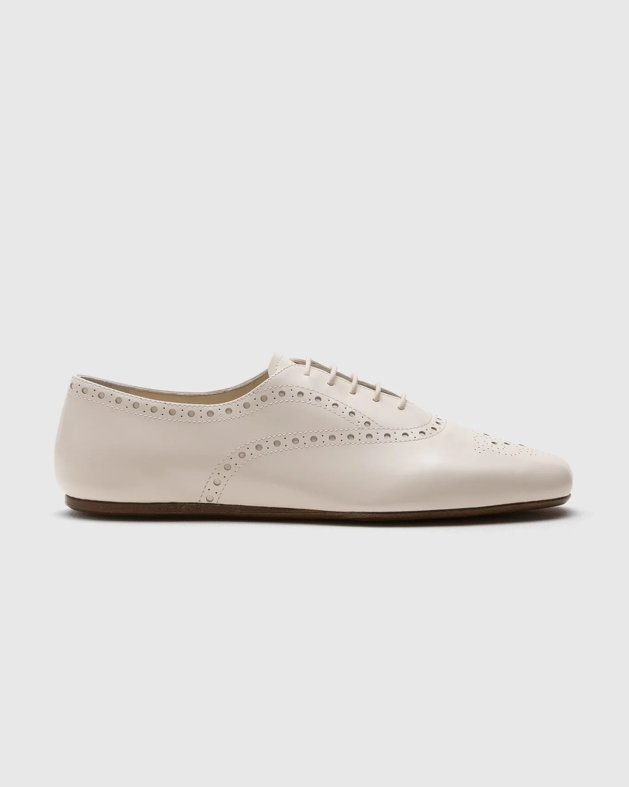 Rebecca - Polished Fumé Leather Oxford Brogue