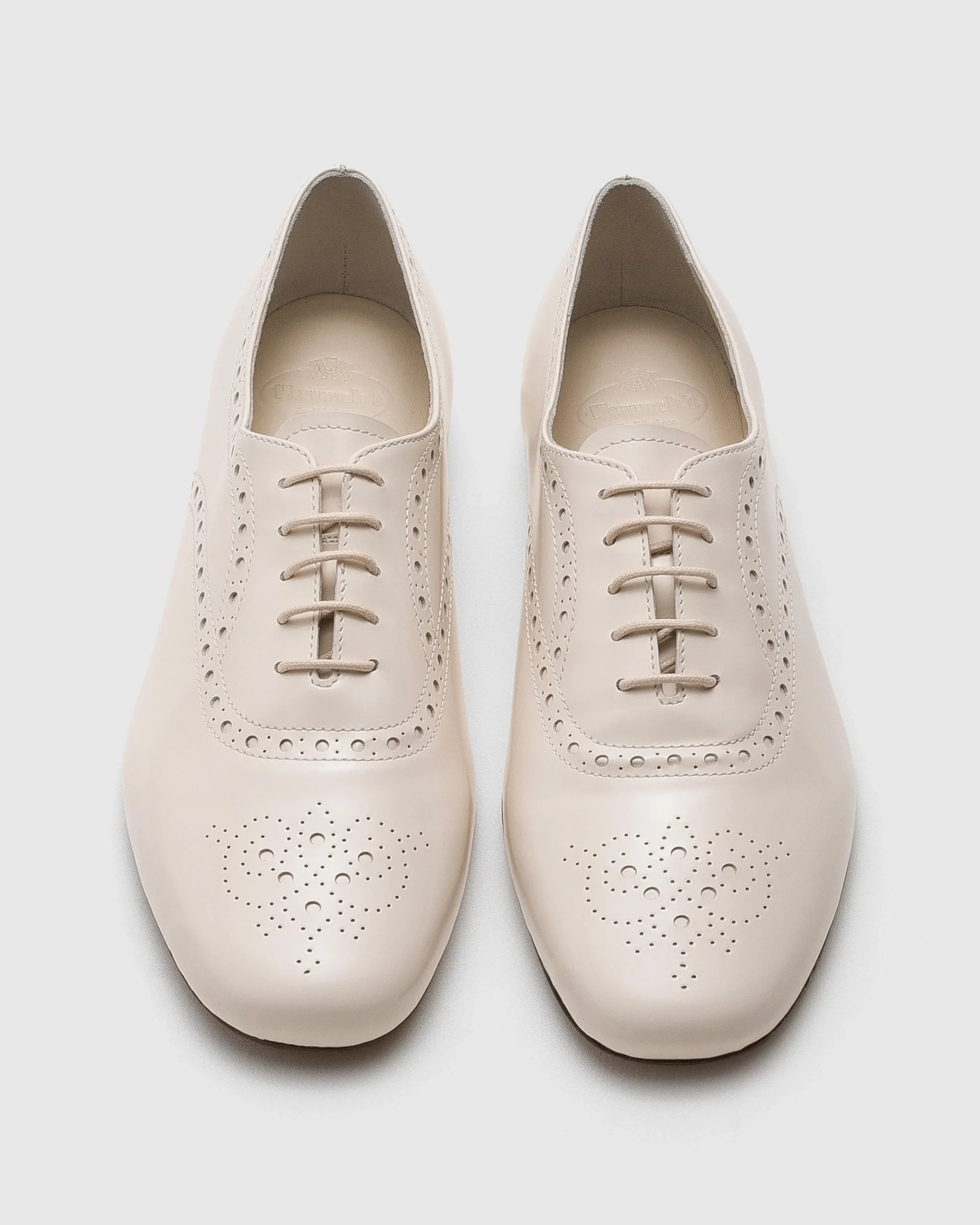 Rebecca - Polished Fumé Leather Oxford Brogue
