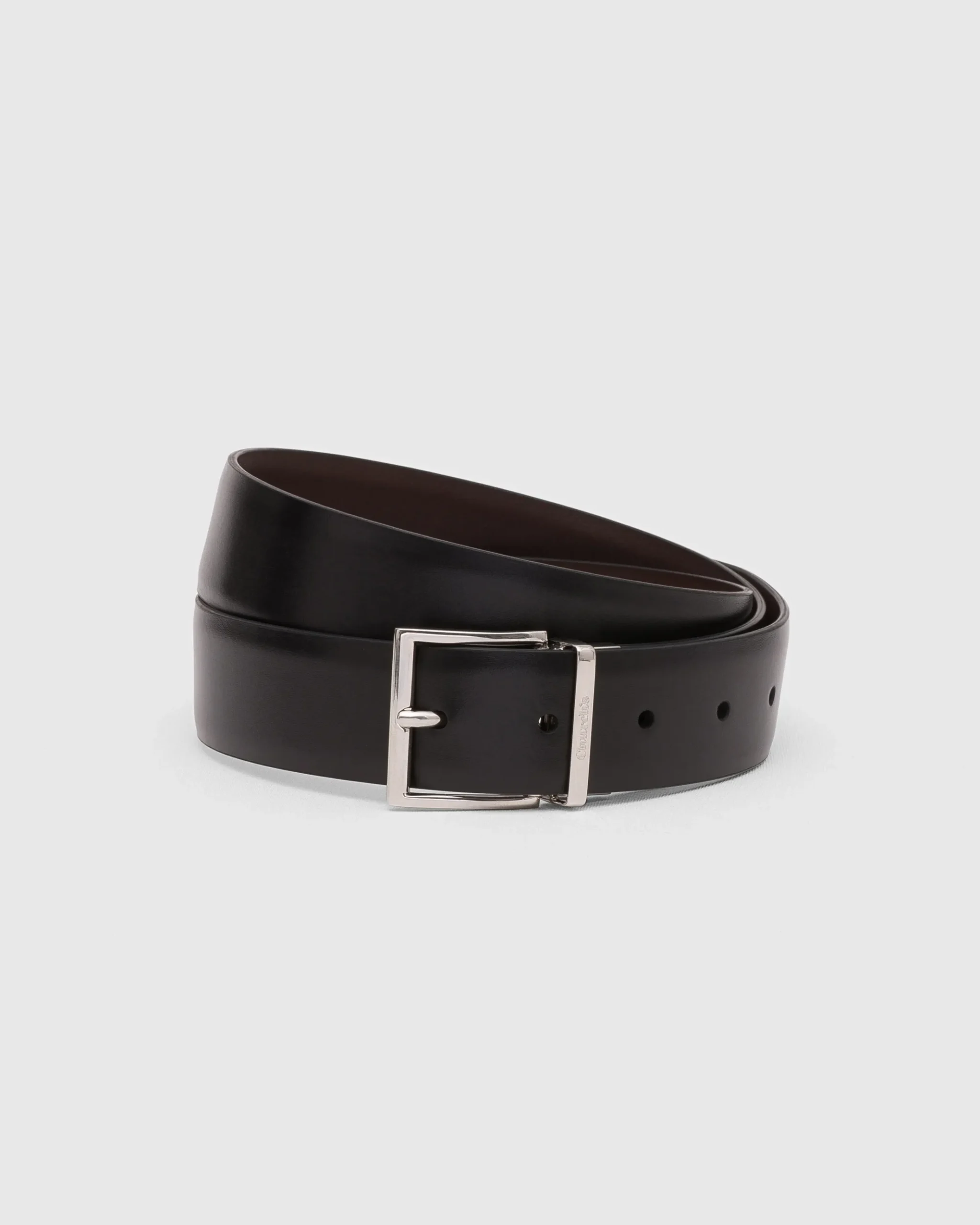 Reversible Facet Buckle Belt - Calf Leather