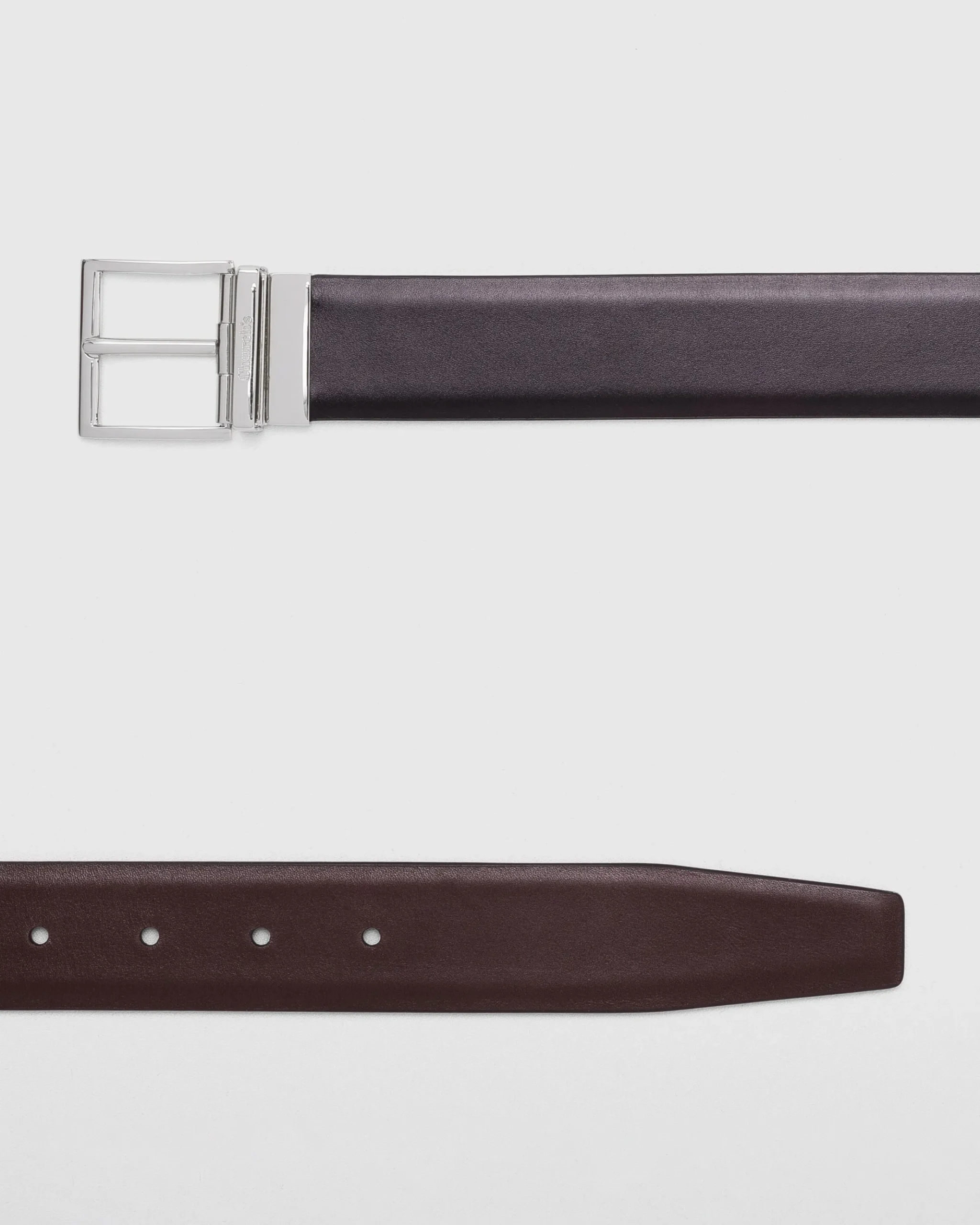Reversible Facet Buckle Belt - Calf Leather