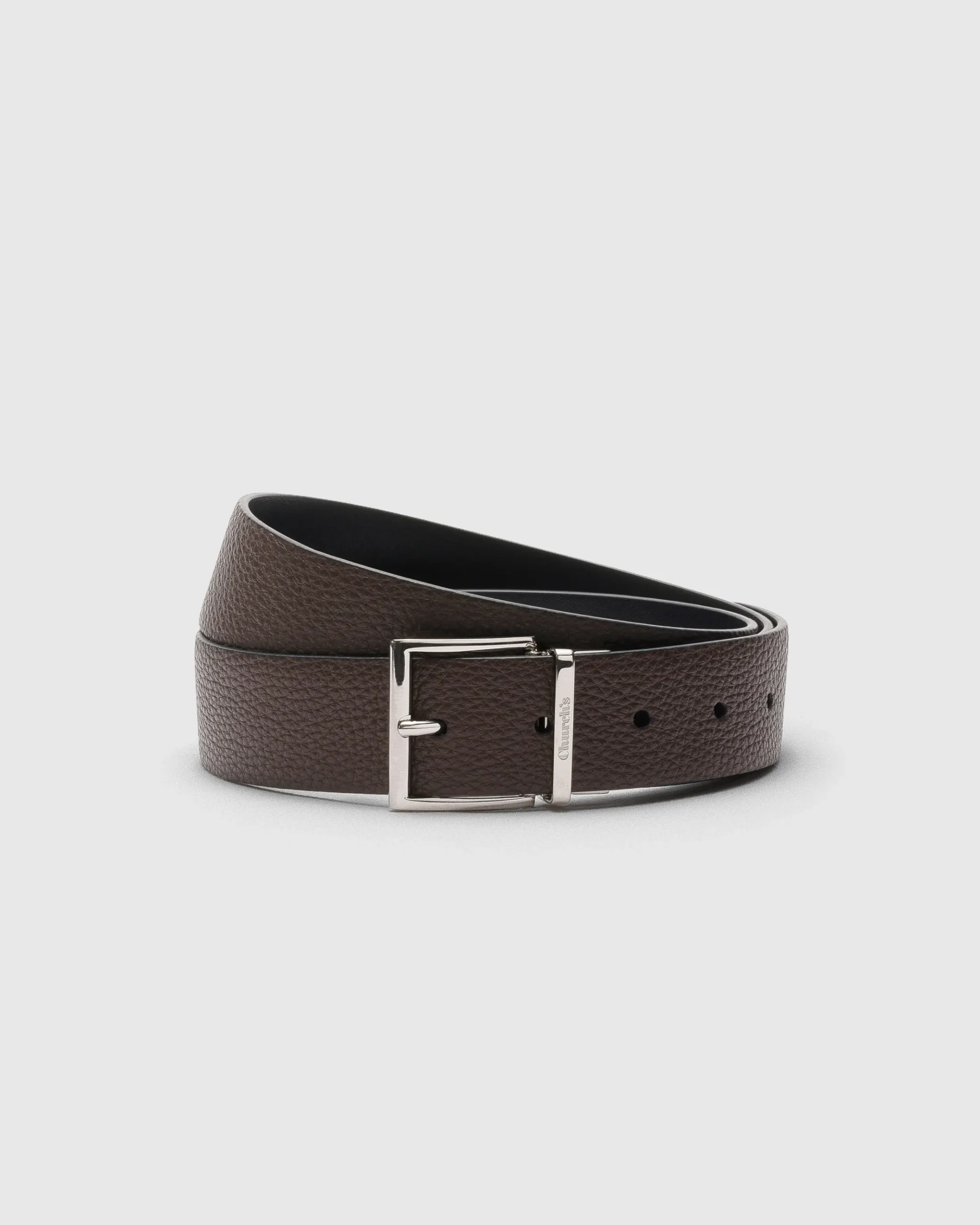 Reversible Facet Buckle Belt - Deer Print Calfskin Belt