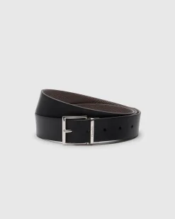 Reversible Facet Buckle Belt - Deer Print Calfskin Belt