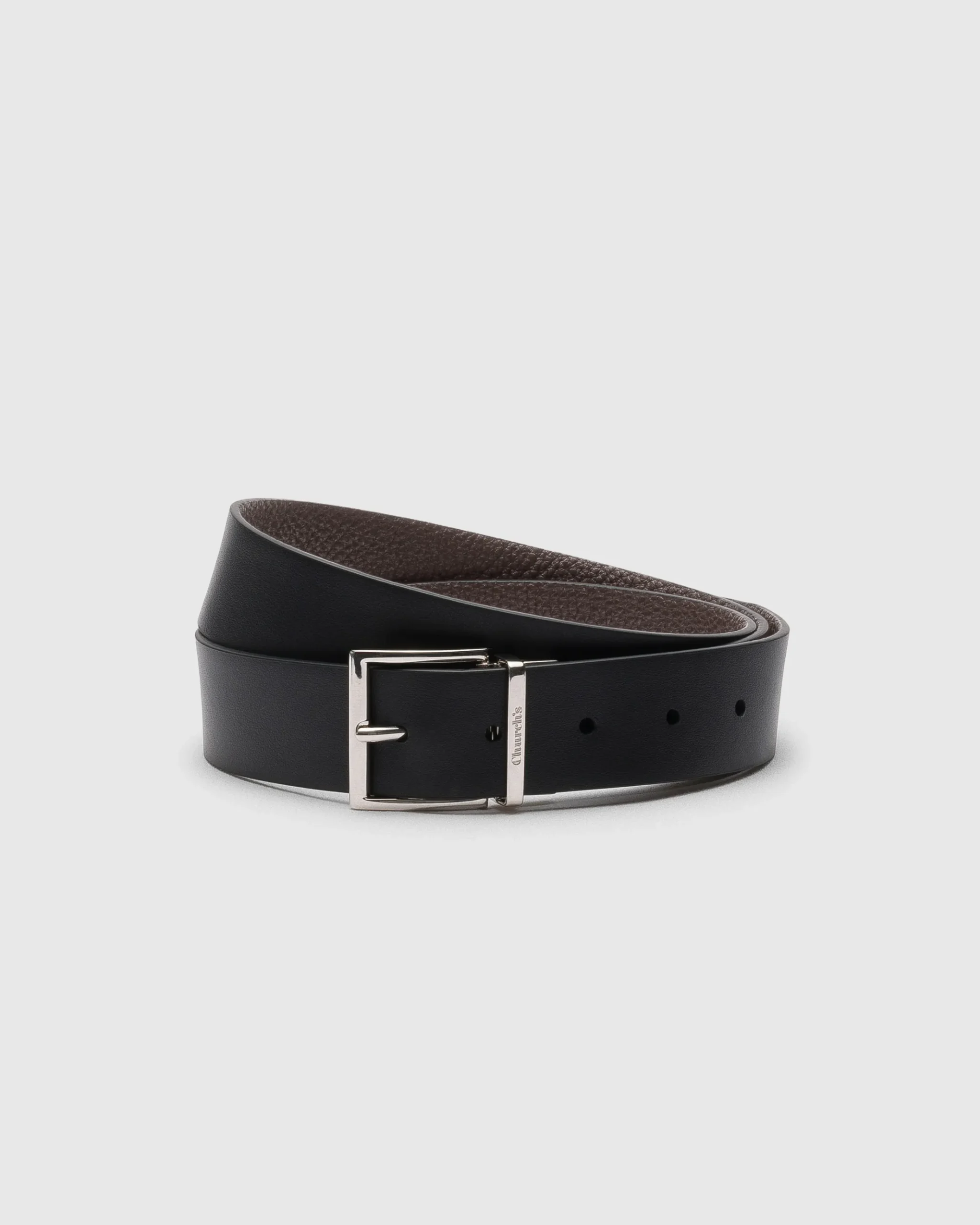 Reversible Facet Buckle Belt - Deer Print Calfskin Belt