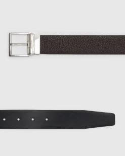 Reversible Facet Buckle Belt - Deer Print Calfskin Belt