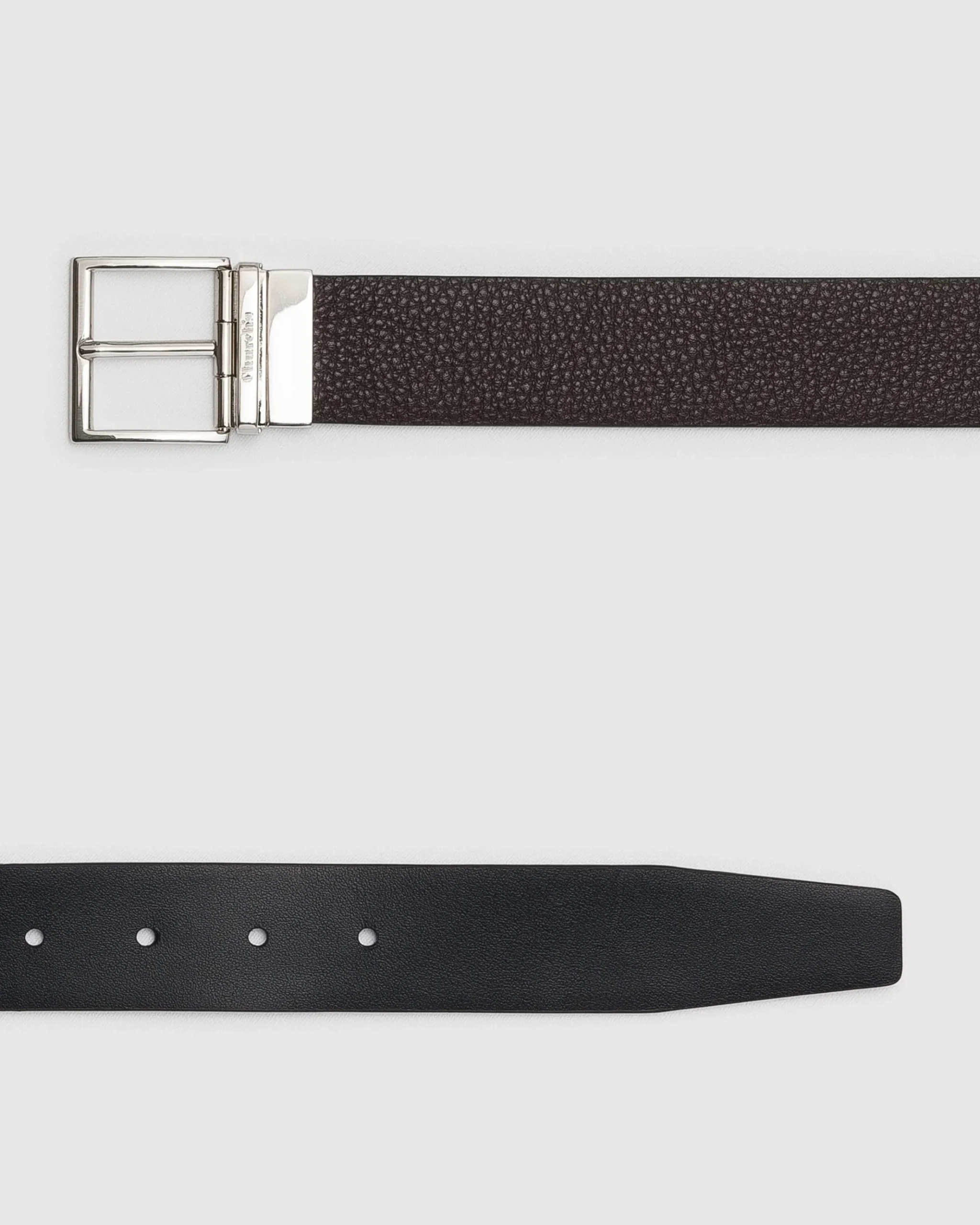 Reversible Facet Buckle Belt - Deer Print Calfskin Belt