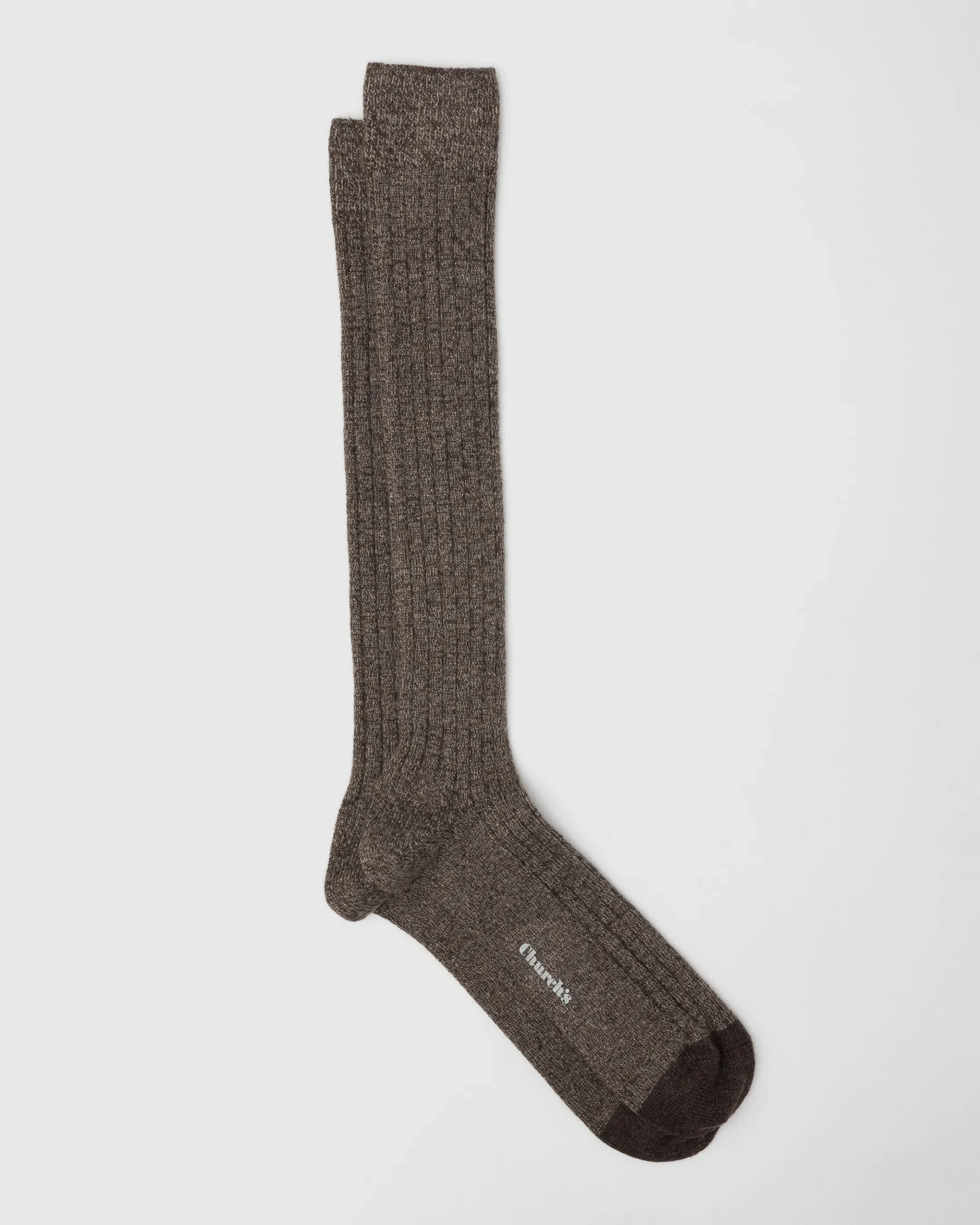 Ribbed Long Socks with Cashmere - Ribbed Long Socks with Cashmere
