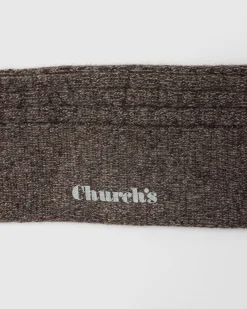 Ribbed Long Socks with Cashmere - Ribbed Long Socks with Cashmere