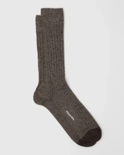 Ribbed Socks with Cashmere - Ribbed Socks with Cashmere