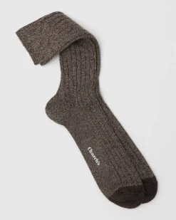 Ribbed Socks with Cashmere - Ribbed Socks with Cashmere