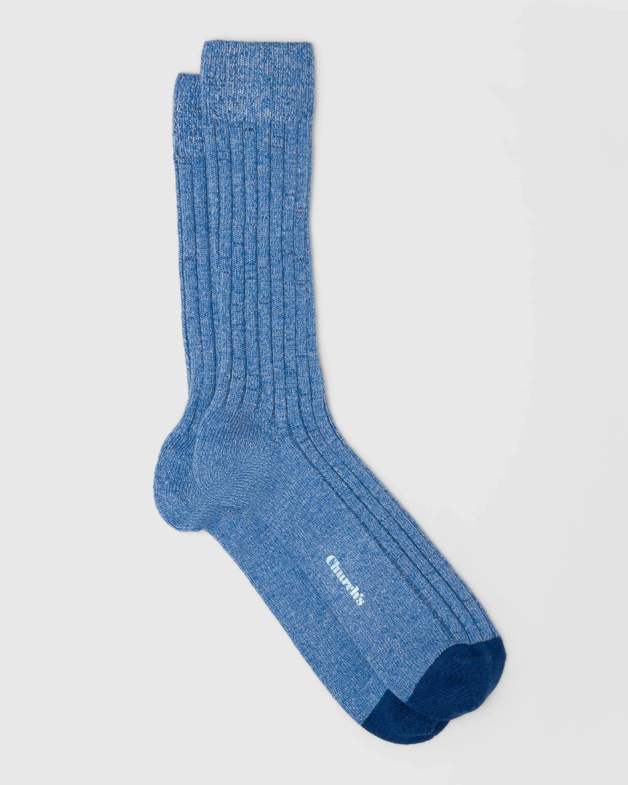 Ribbed Socks with Cashmere - Ribbed Socks with Cashmere