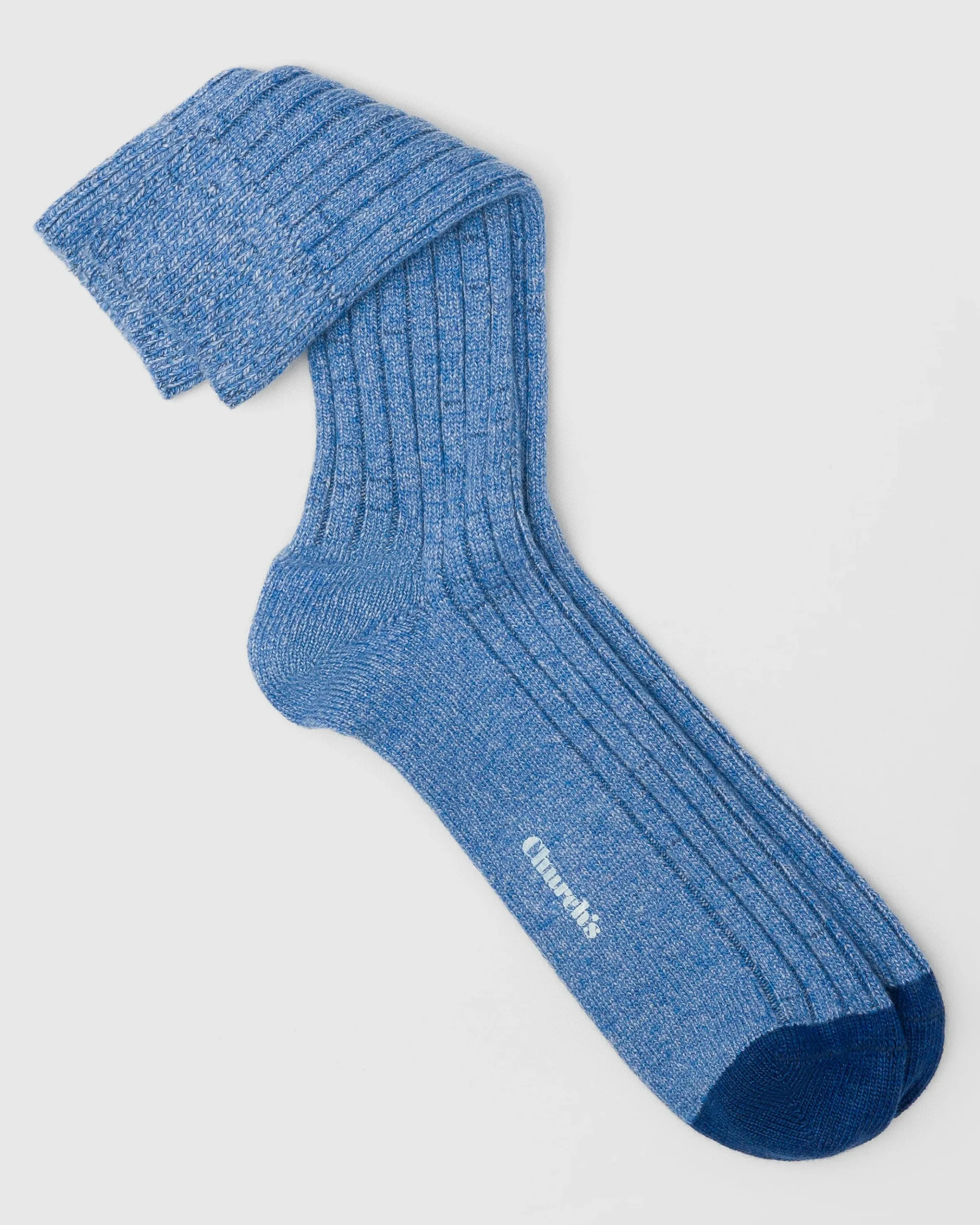 Ribbed Socks with Cashmere - Ribbed Socks with Cashmere