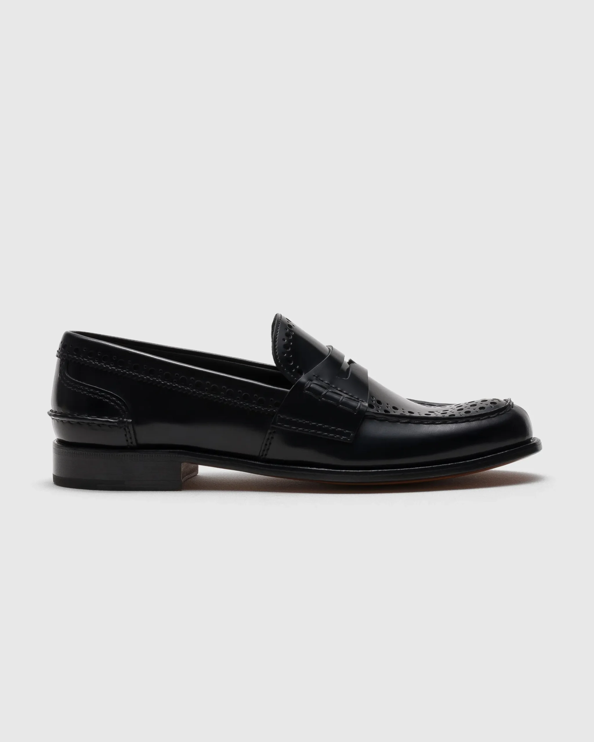 Robin - Polished Fumé Leather Loafer Brogue