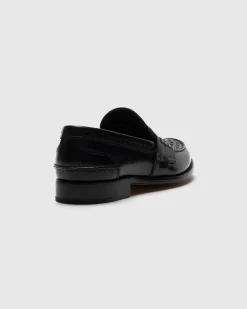 Robin - Polished Fumé Leather Loafer Brogue